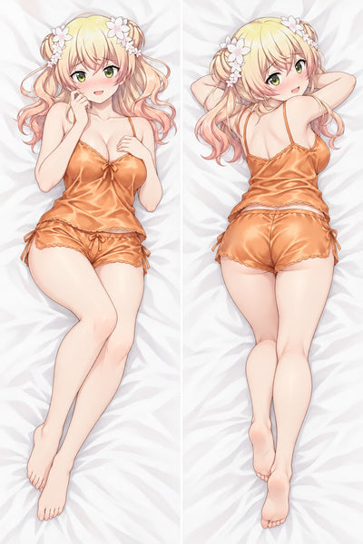 Almohada Momosuzu Nene Conjunto de Satén Naranja