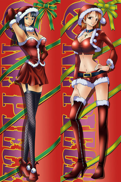 Nami and Nico Robin Christmas Body Pillow