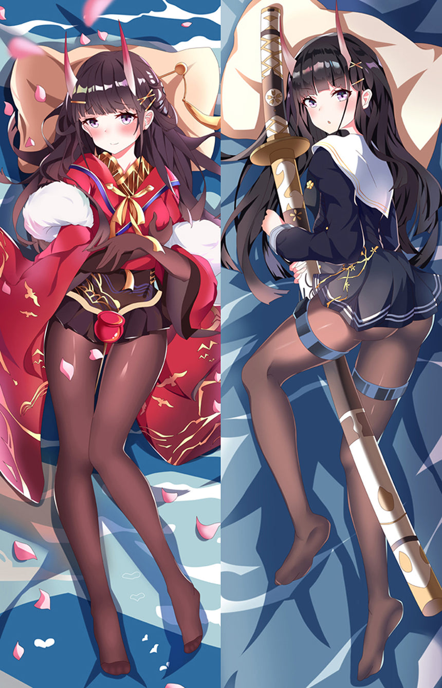 Noshiro Katana and Red Haori Body Pillow