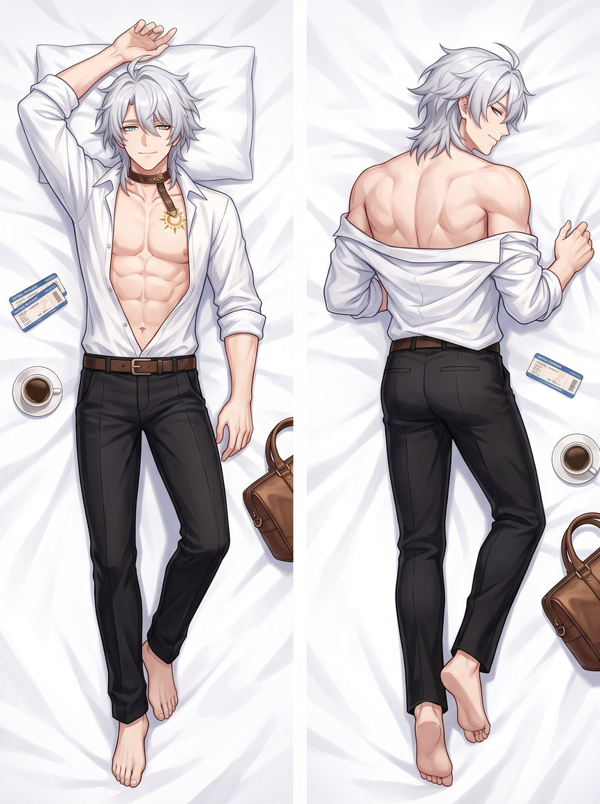 Phainon Lazy Morning Open Shirt Body Pillow