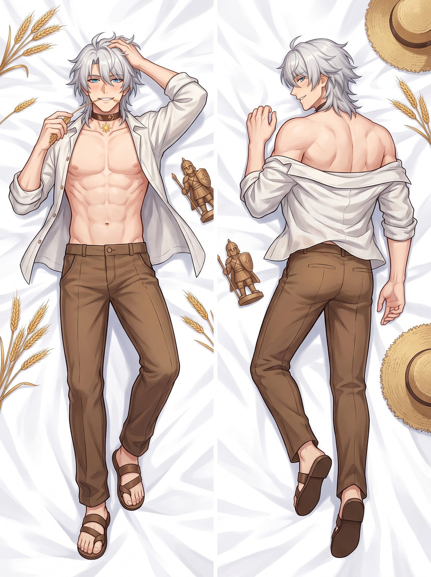 Phainon Open Linen Shirt Harvest Body Pillow