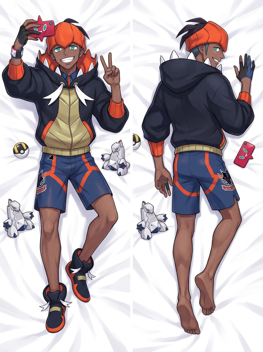 Raihan Pokemon Dragon Hoodie Selfie Body Pillow