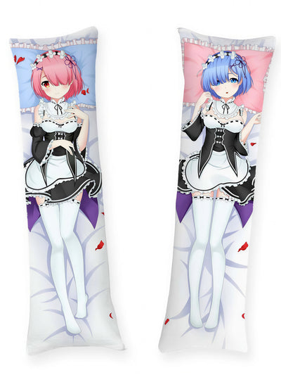 Almohada corporal de Rem y Ram de Re:Zero
