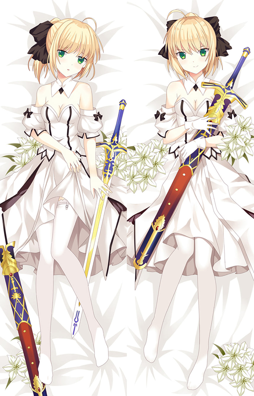 Saber Lily White Dress Body Pillow