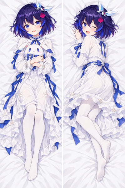 Almohada Seele con Vestido Blanco y Lazos