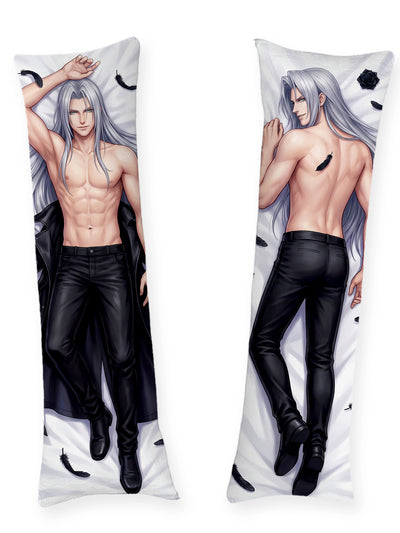 Almohada Sephiroth sin camisa con plumas negras