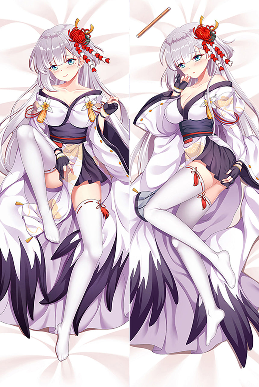 Shoukaku White Crane Kimono Body Pillow