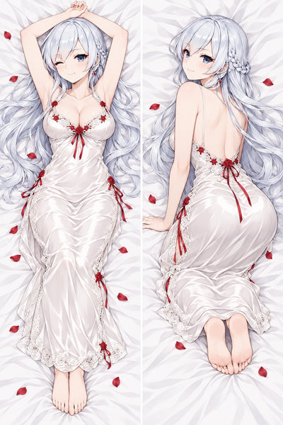Almohada de Snow White con vestido lencero rosa blanca
