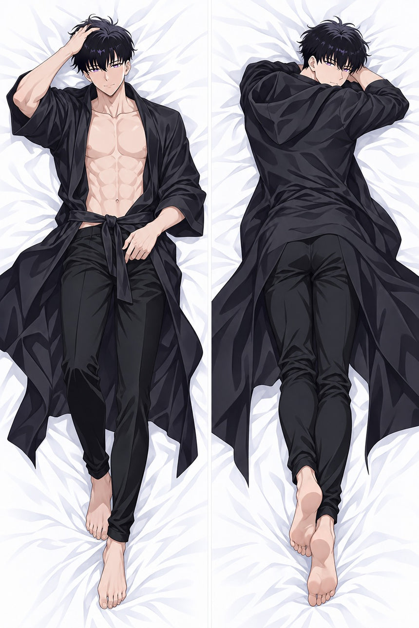 Sung Jinwoo Black Silk Robe Body Pillow