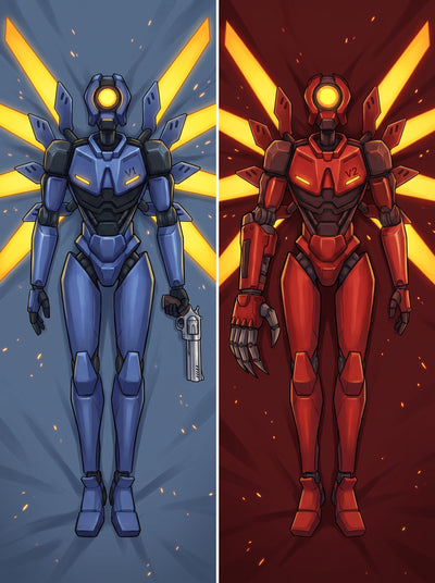 V1 and V2 Ultrakill Body Pillow