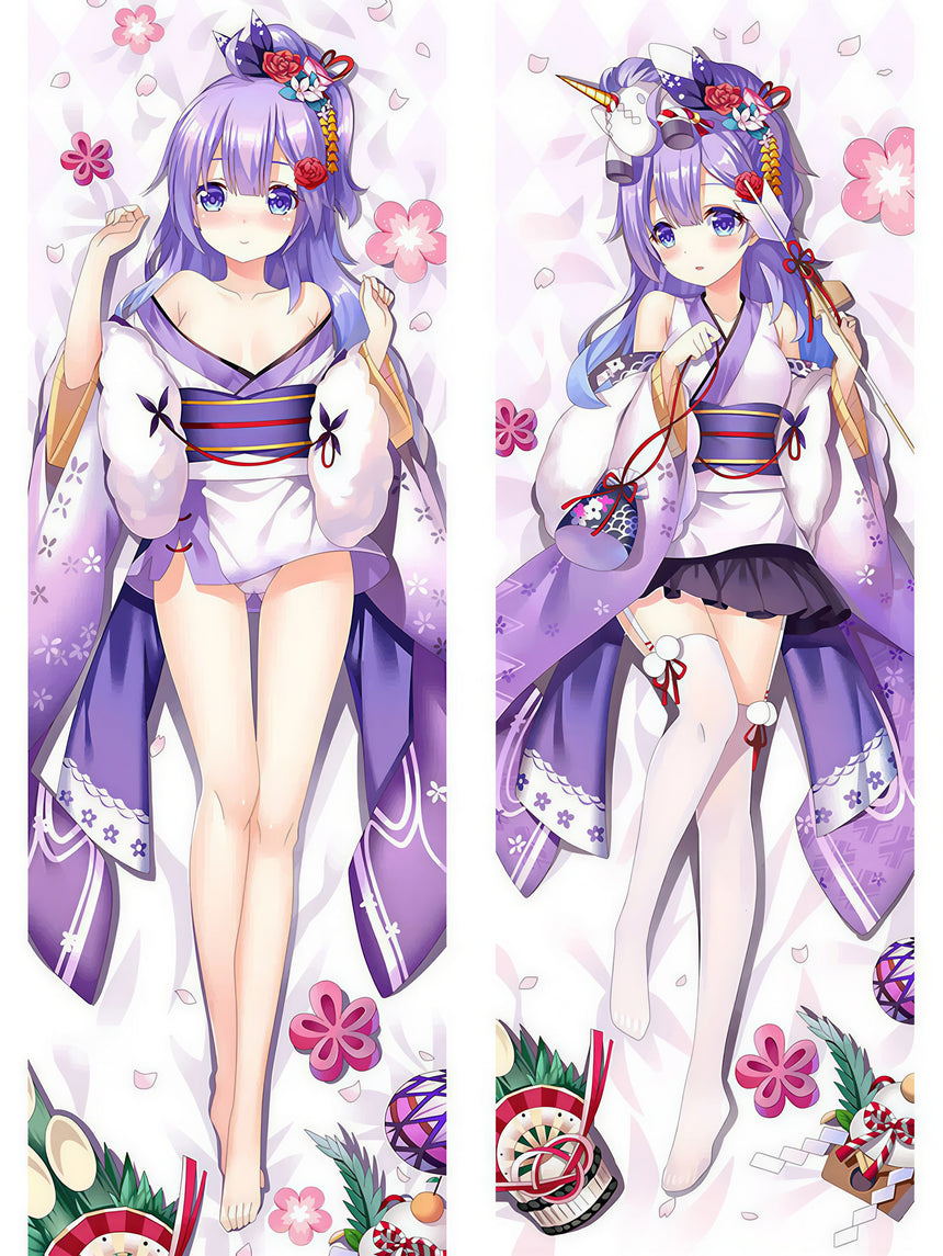 Unicorn Plum and Snow Body Pillow 2
