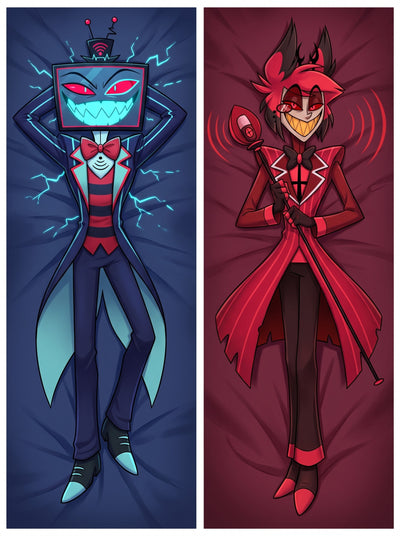 Vox and Alastor Radio Rivals Body Pillow