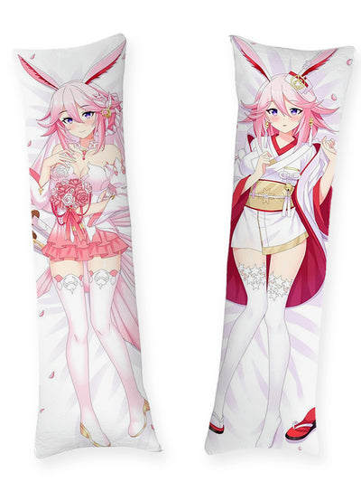 Almohada Yae Sakura con Vestido de Novia y Kimono