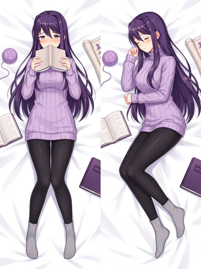 Yuri DDLC Purple Turtleneck Sweater Body Pillow