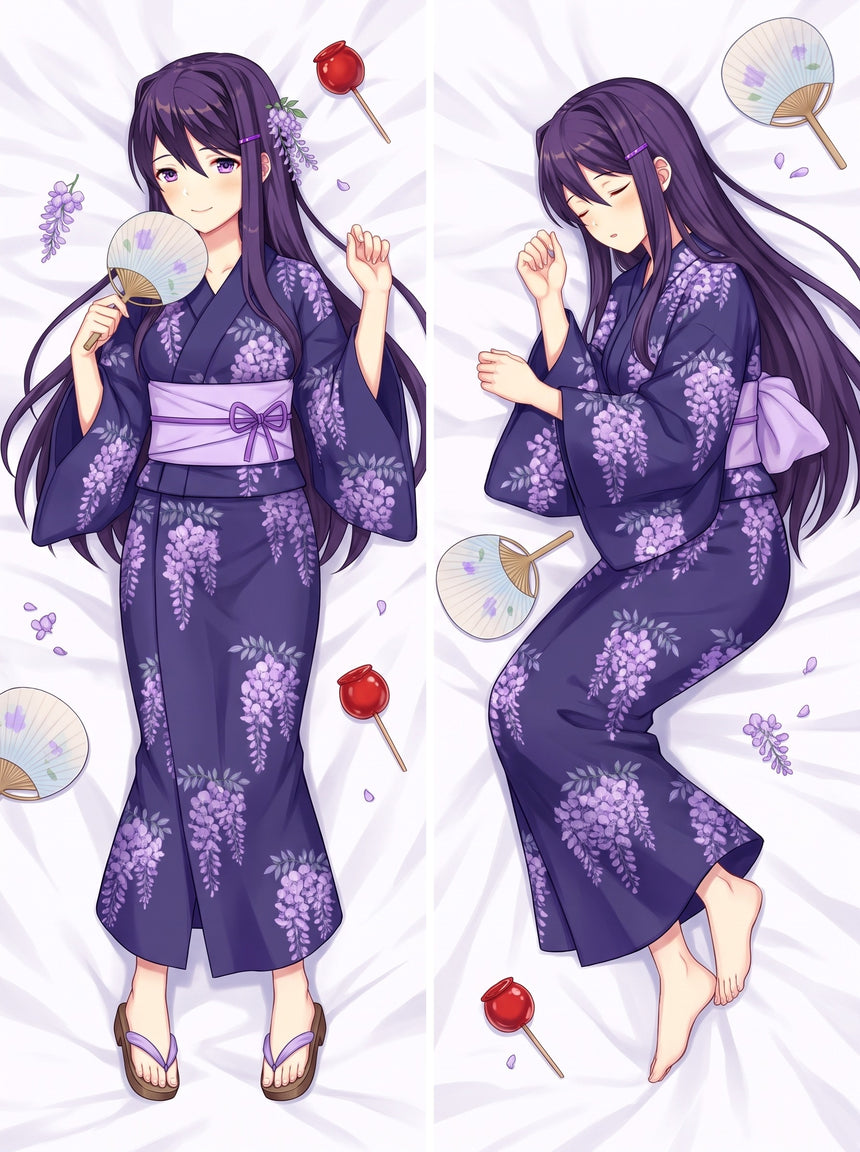 Yuri DDLC Wisteria Yukata Body Pillow