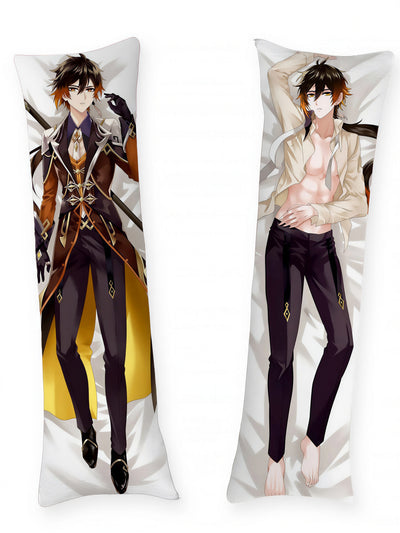 Almohada corporal con pose de Zhongli