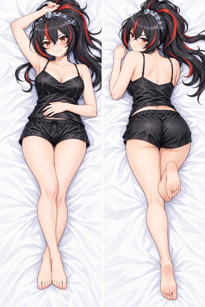 Almohada de Zhu Yuan con conjunto de satén negro